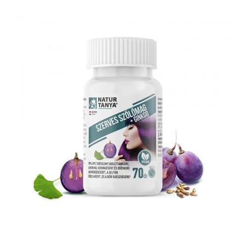 Natur Tanya Szerves Szőlőmag + Ginkgo tabletta 70 db