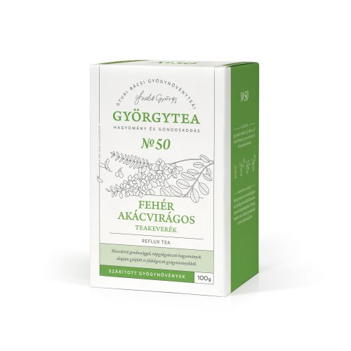 Fehér akácvirágos teakeverék (Reflux tea) 100 g  Györgytea - Gyuri bácsi teája