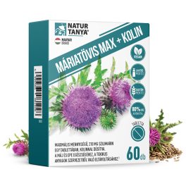 Natur Tanya® MÁRIATÖVIS MAX + KOLIN - Maximális mennyiségű szilimarin, kolinnal dúsítva a májműködés támogatásához   Natur Tanya® MÁRIATÖVIS MAX + KOLIN - Maximális mennyiségű szilimarin, kolinnal dúsítva a májműködés támogatásához